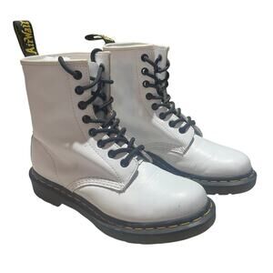 Dr. Martens 1460 Smooth Leather Boots in White - Women's Size 6/EU 37